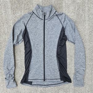 VSX Sport Victorias Secret Knockout Heather Gray/Black Athletic Jacket Zip Large